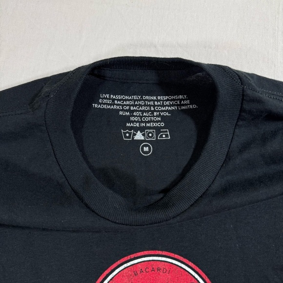 Black Bacardi Short Sleeve Tee Iconic Design - Picture 3 of 6